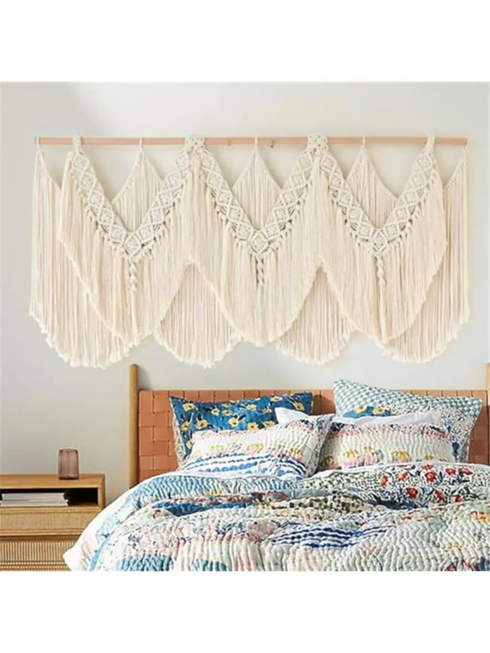 Macrame Wall Hanging Wedding Hanger Macrame Wall Decor Dorm Craftsmanship Tassel